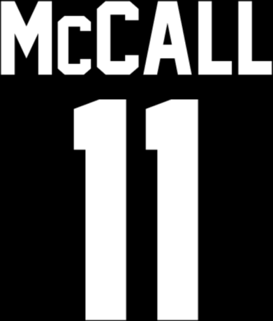 Nadruk McCall Lacrosse Number - Przód